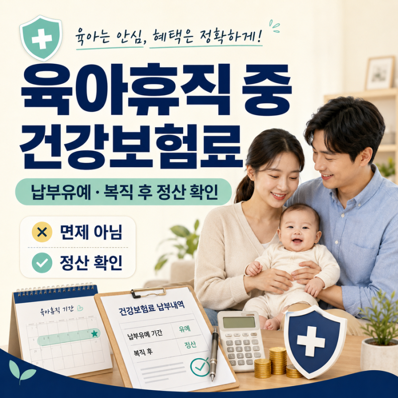 육아휴직 중 건강보험료는 어떻게 될까｜납부유예·정산 확인