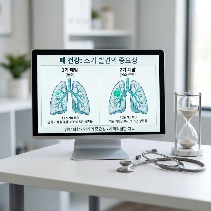 폐암 1기 2기 생존율 차이 림프절 전이 여부가 가르는 예후 총정리