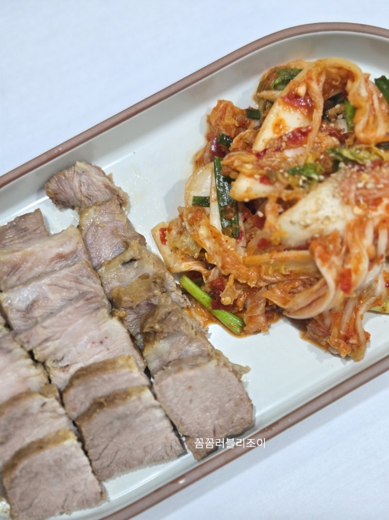 1인분 수육 만들기 1인분 보쌈 돼지고기 수육 레시피 돼지고기 냄새 없이 삶는법 목살 수육 ....