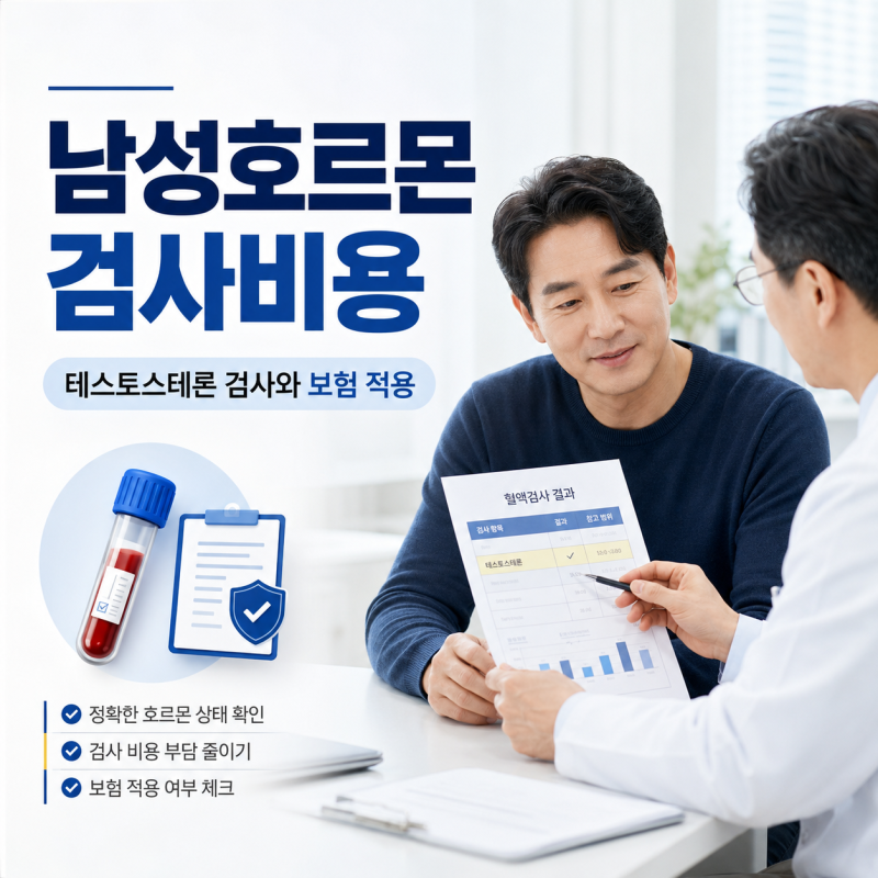 남성호르몬 검사비용 얼마일까? 테스토스테론 검사와 보험 적용 정리