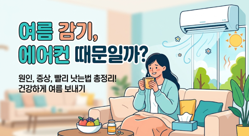 여름 감기 원인과 특징, 에어컨 바람 때문일까? 냉방병과 감기 차이,빨리 낫는법 총정리