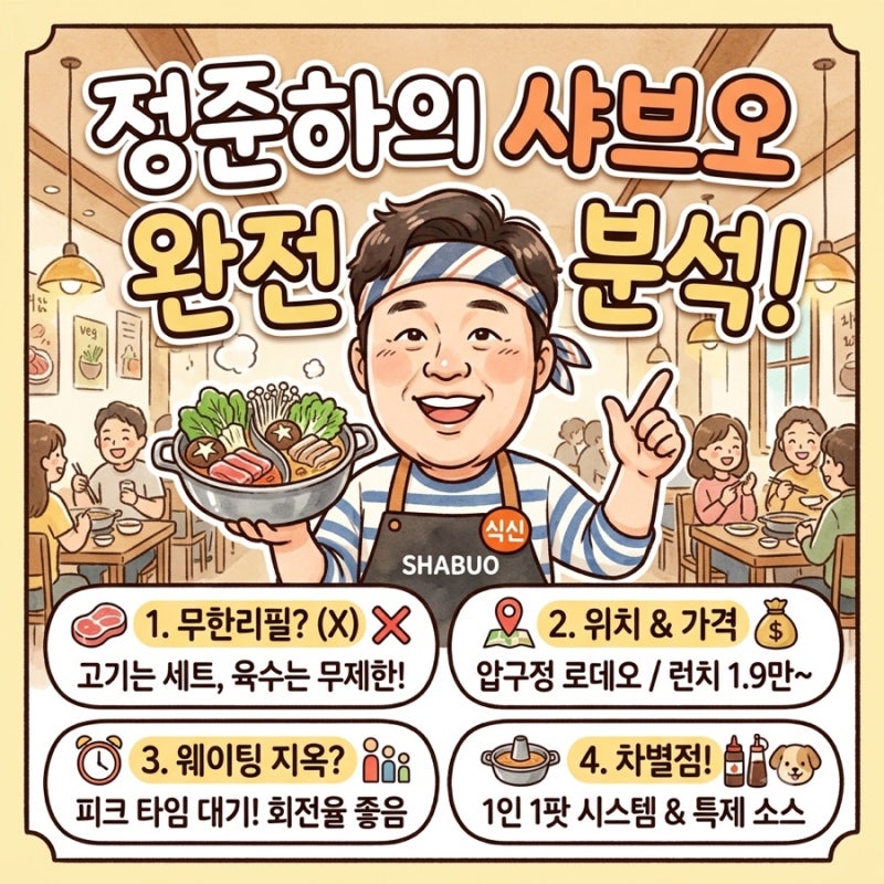 정준하 샤브샤브, 진짜 고기까지 무한리필일까? 압구정 물가 파괴했다는 충격적인 가격의 정....