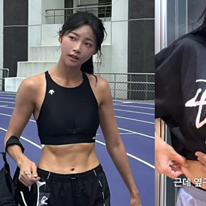 육상여신 김민지, 복근 실종되고 옆구리살 잡힌 솔직한 눈바디 고백... "국대 출신인데 이럴 ....