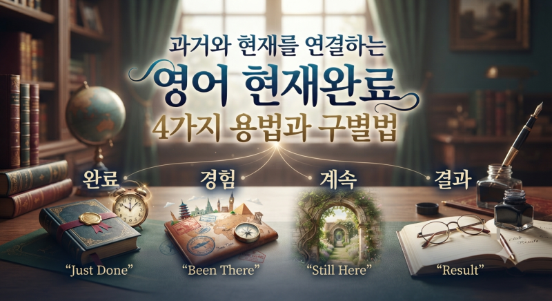 과거와 현재를 연결하는 영어 현재완료 4가지 용법과 구별법