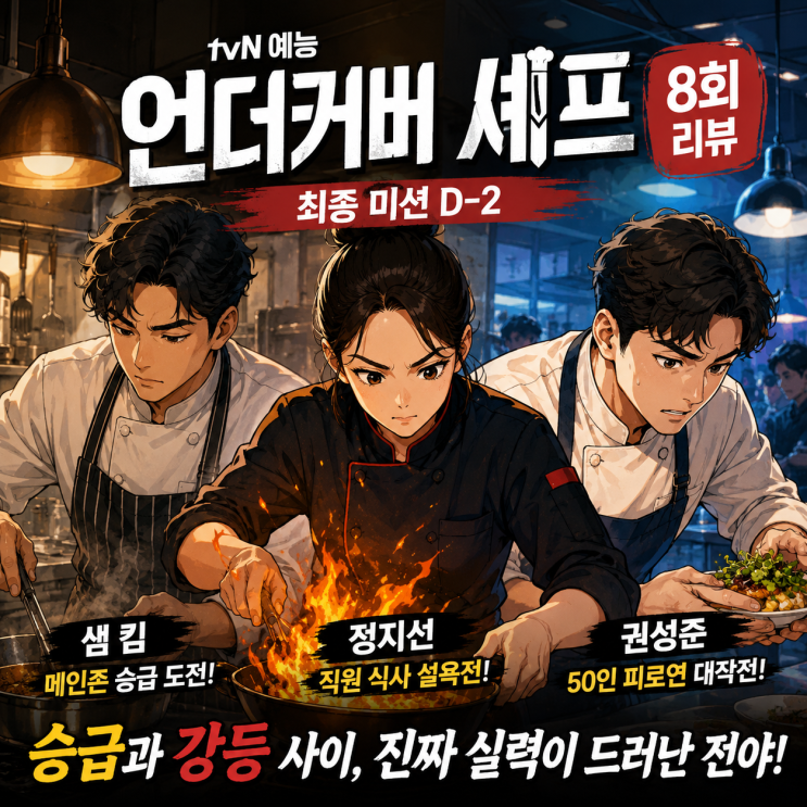<b>언더커버 셰프</b> 8회 리뷰｜승급과 강등 사이, 진짜 실력이... 