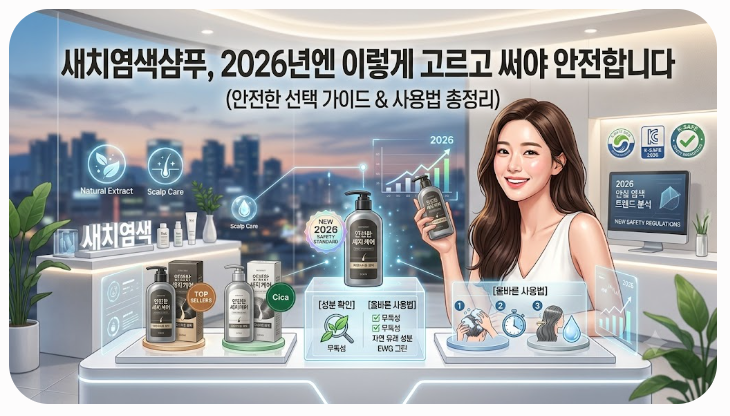 새치염색샴푸, 2026년엔 이렇게 고르고 써야 안전합니다!
