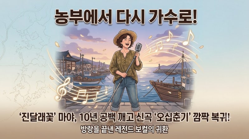 10년 만에 농부에서 가수로? '진달래꽃' 마야가 신곡 '오십춘기'로 복귀한 진짜 이유는?