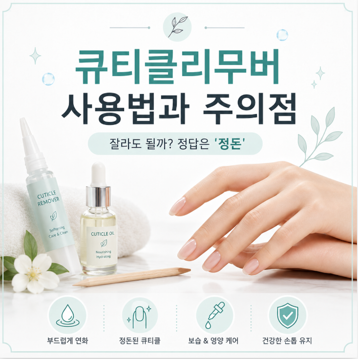 큐티클리무버 사용법과 주의점, 잘라도 될까