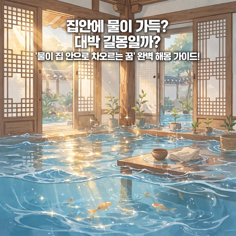 집안에 물이 가득? 대박 길몽일까? '물이 집 안으로 차오르는 꿈' 완벽 해몽 가이드! ✨