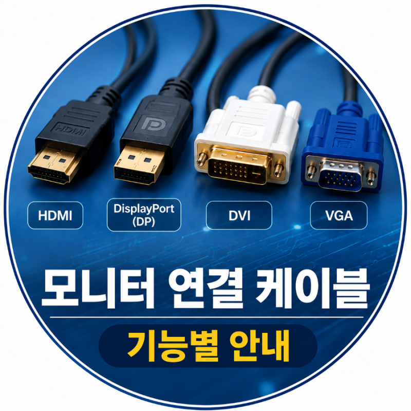 [나도 궁금해?] ️ 모니터 연결 케이블 총정리