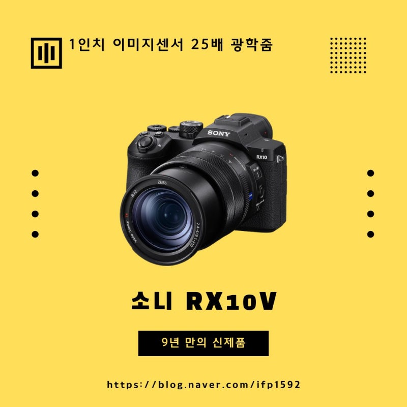 소니 RX10 V 1인치 이미지센서의 광학 25배 줌의 하이엔드 카메라 출시