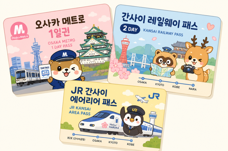 일본 교통패스 총정리! 오사카 메트로패스·간사이패스 뭐가 다를까?