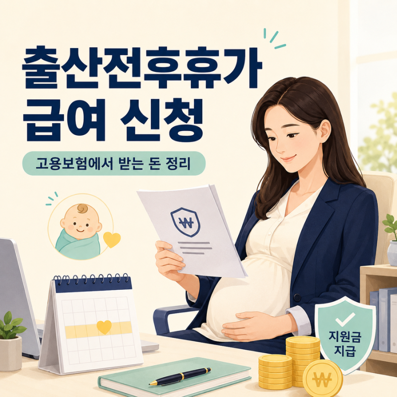 출산전후휴가 급여 신청방법｜고용보험에서 받는 돈 정리