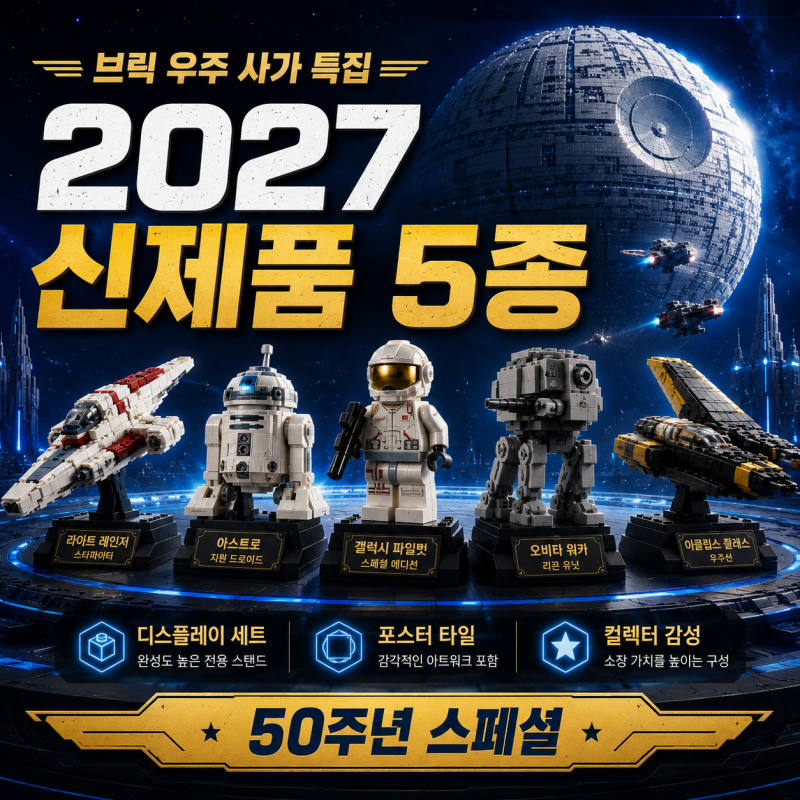 레고 스타워즈 50주년 세트 5종 유출! 새로운 희망 포스터 타일까지 나온다