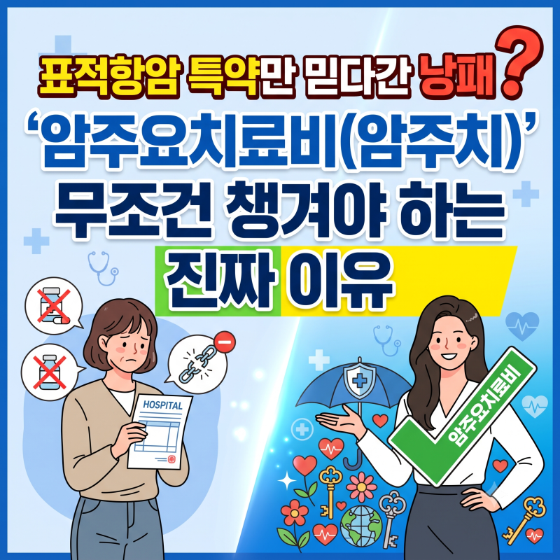 표적항암 특약만 믿다간 낭패? '암주요치료비(암주치)' 꼭 챙겨야 하는 이유