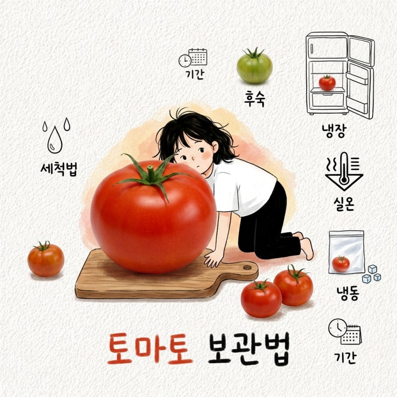 토마토 보관법 후숙 냉장 실온 냉동 보관방법 세척법 기간