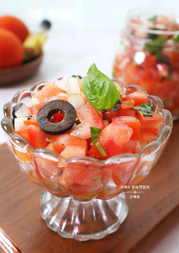 간단한 토마토 요리 토마토 살사 소스 만들기