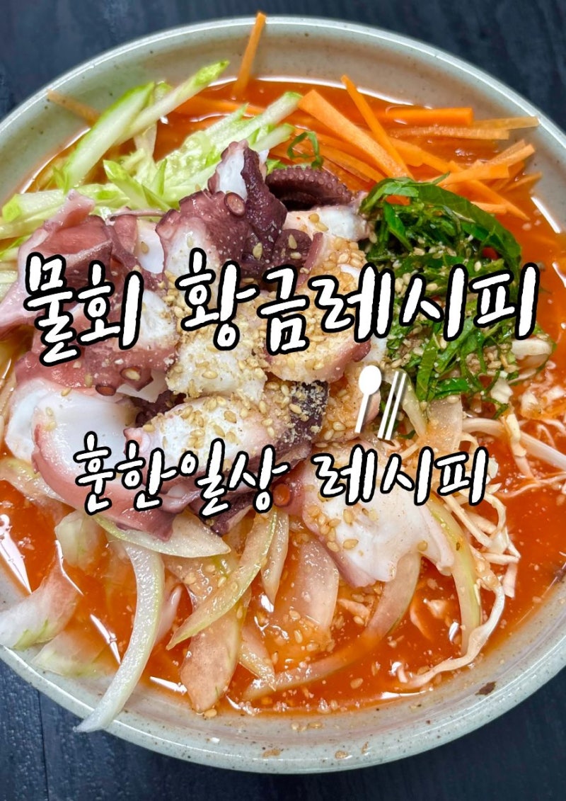 물회황금레시피 집에서 만드는 횟집보다 맛있는 물회