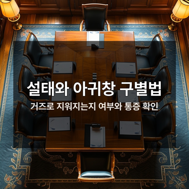 아귀창 치료 시 꼭 지켜야 할 3가지 필수 수칙