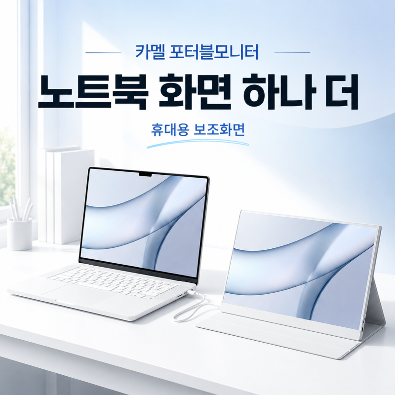 카멜 포터블모니터｜노트북 화면이 부족할 때 활용하는 휴대용 보조화면