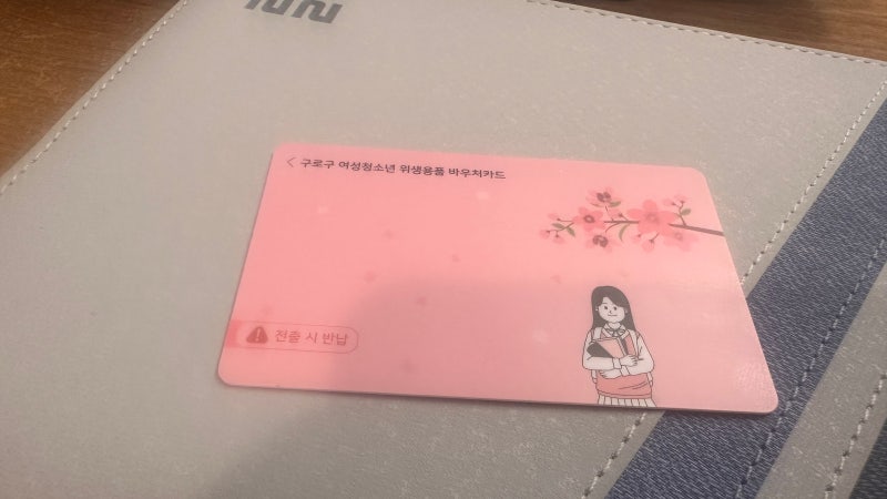 청소년 생리대 바우처카드 사용처 및 사용법 (푸르미몰 이용 후기)