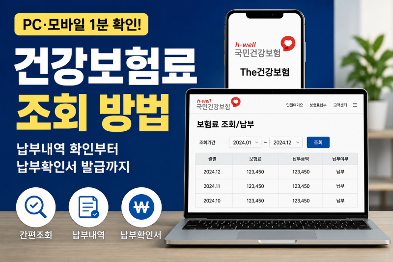 건강보험료 조회 1분이면 끝｜PC·모바일에서 간편하게 확인하는 방법