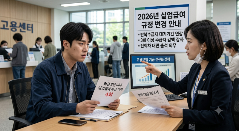달라진 실업급여 규정 변경: 반복수급자 대기기간 연장 및 감액 조건 완벽 정리