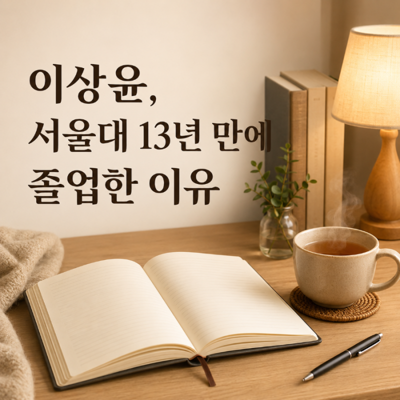 이상윤 서울대 13년 만에 졸업한 이유, 故 이순재 조언이 남긴 울림