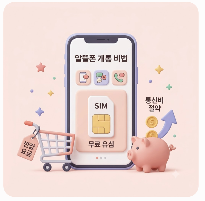알뜰폰 개통 방법 완벽 정리! 2026 요금제 추천 및 유심칩 무료 구매 방법 꿀팁
