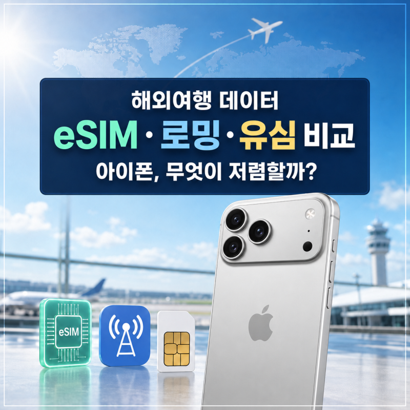 해외여행 eSIM·로밍·유심 비교, 아이폰에서는 무엇이 저렴할까