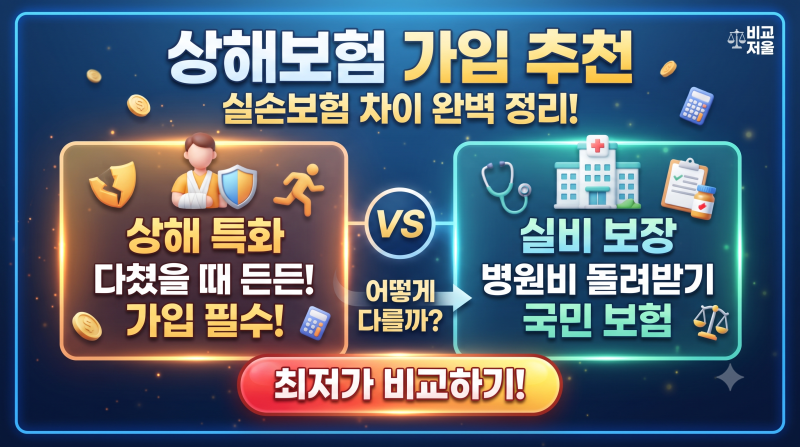 상해보험 가입 추천, 실손보험 차이 제대로 알고 가격 비교해보세요