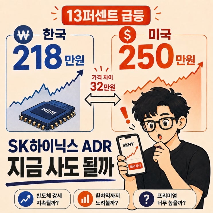 <b>SK하이닉스</b> ADR <b>13% 급등</b> 그런데 모두가 놓친 숫자가 있습니다
