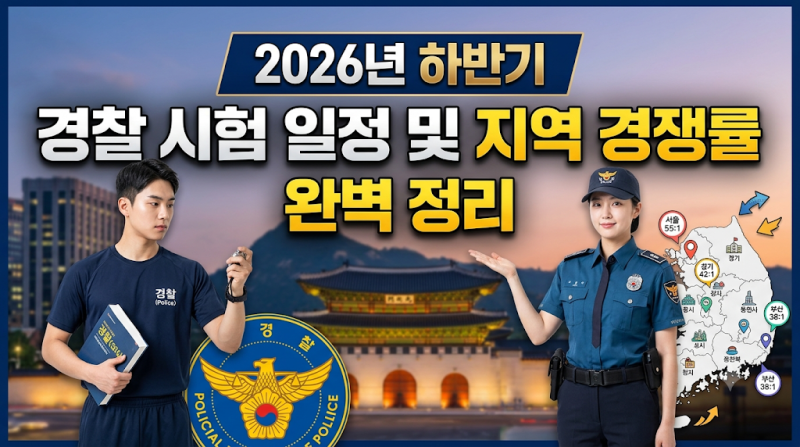2026년 하반기 경찰 시험 일정 및 지역 경쟁률 완벽 정리