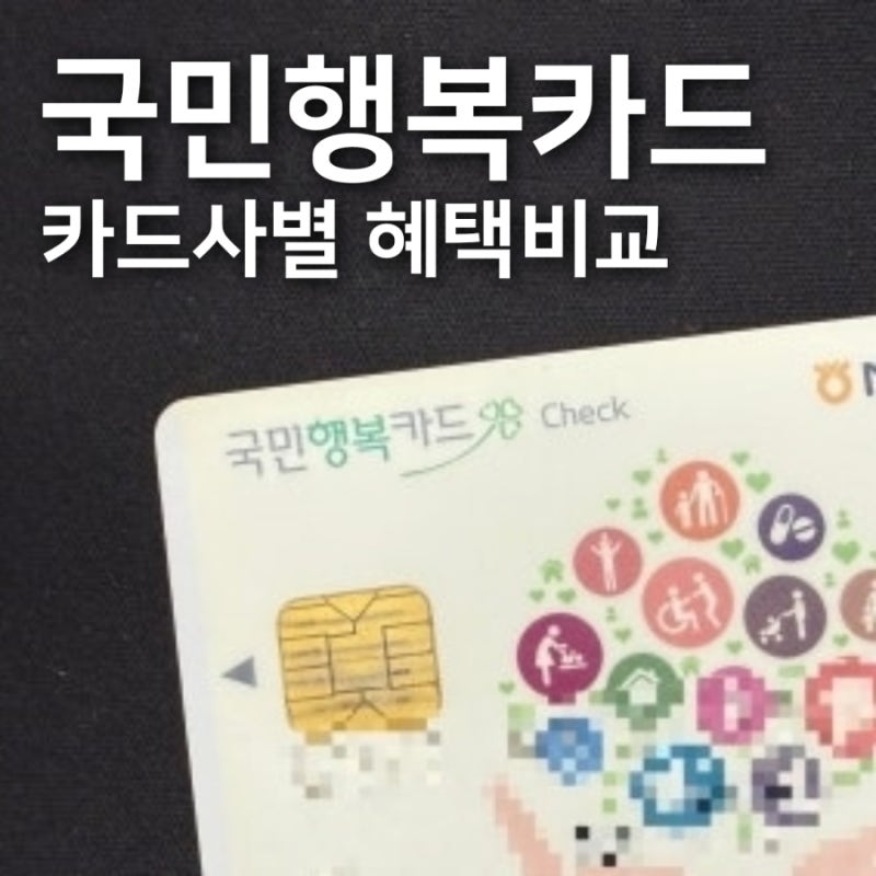 국민행복카드 신청방법 총정리! 2026 카드사별 혜택비교 꿀팁