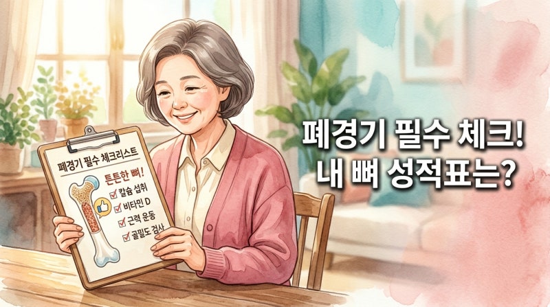 폐경기 이후 급격한 골다공증 예방을 위한 골밀도 검사 주기 비용 50대 필수 상식