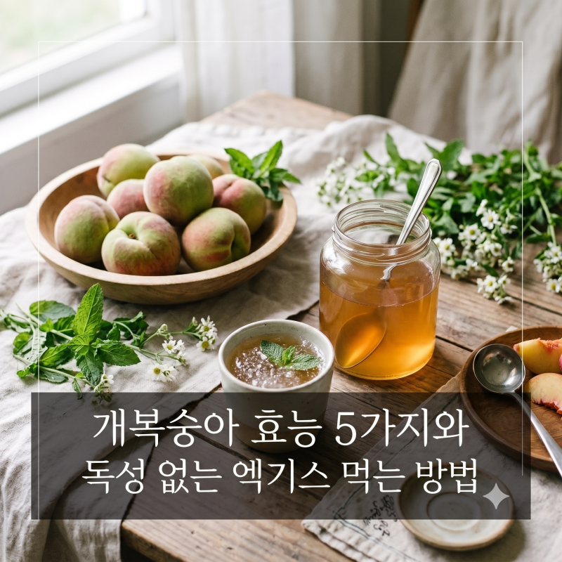 개복숭아 효능 5가지와 독성 없는 엑기스 먹는방법