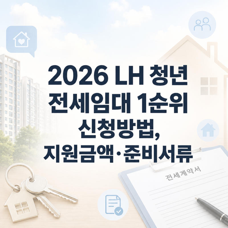 2026 LH 청년 전세임대 1순위 신청방법, 지원금액·준비서류