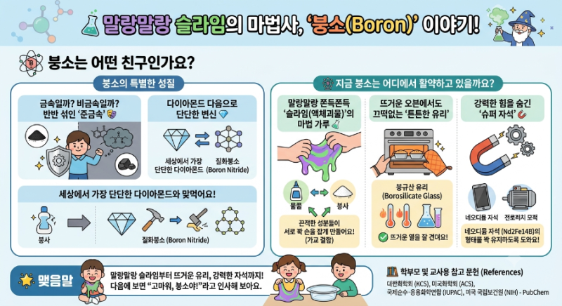 5.붕소: 말랑말랑 슬라임의 마법사, '붕소(Boron)' 이야기!