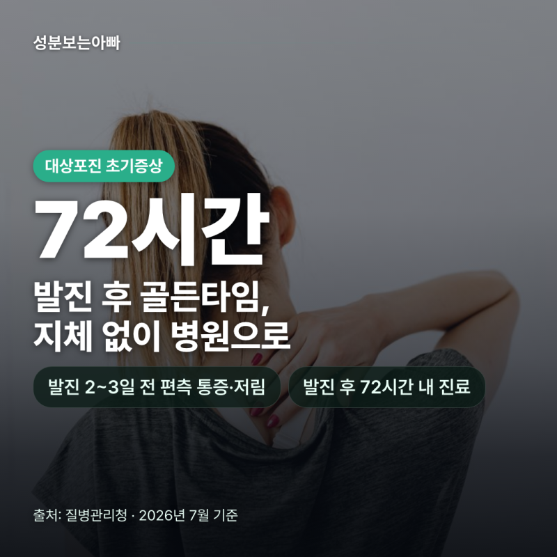 대상포진 초기증상, "감기몸살일까?" 발진 전 통증과 골든타임 72시간 구별법