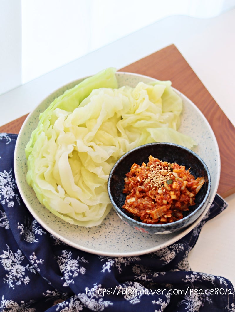 양배추 찌는법 참치 쌈장 만들기 레시피