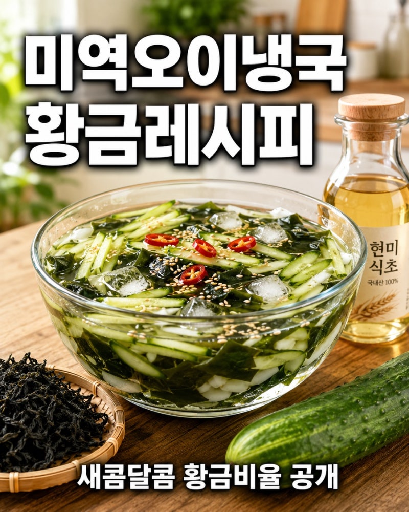 미역오이냉국 황금레시피! 새콤달콤 황금비율로 만드는 여름 보양 반찬