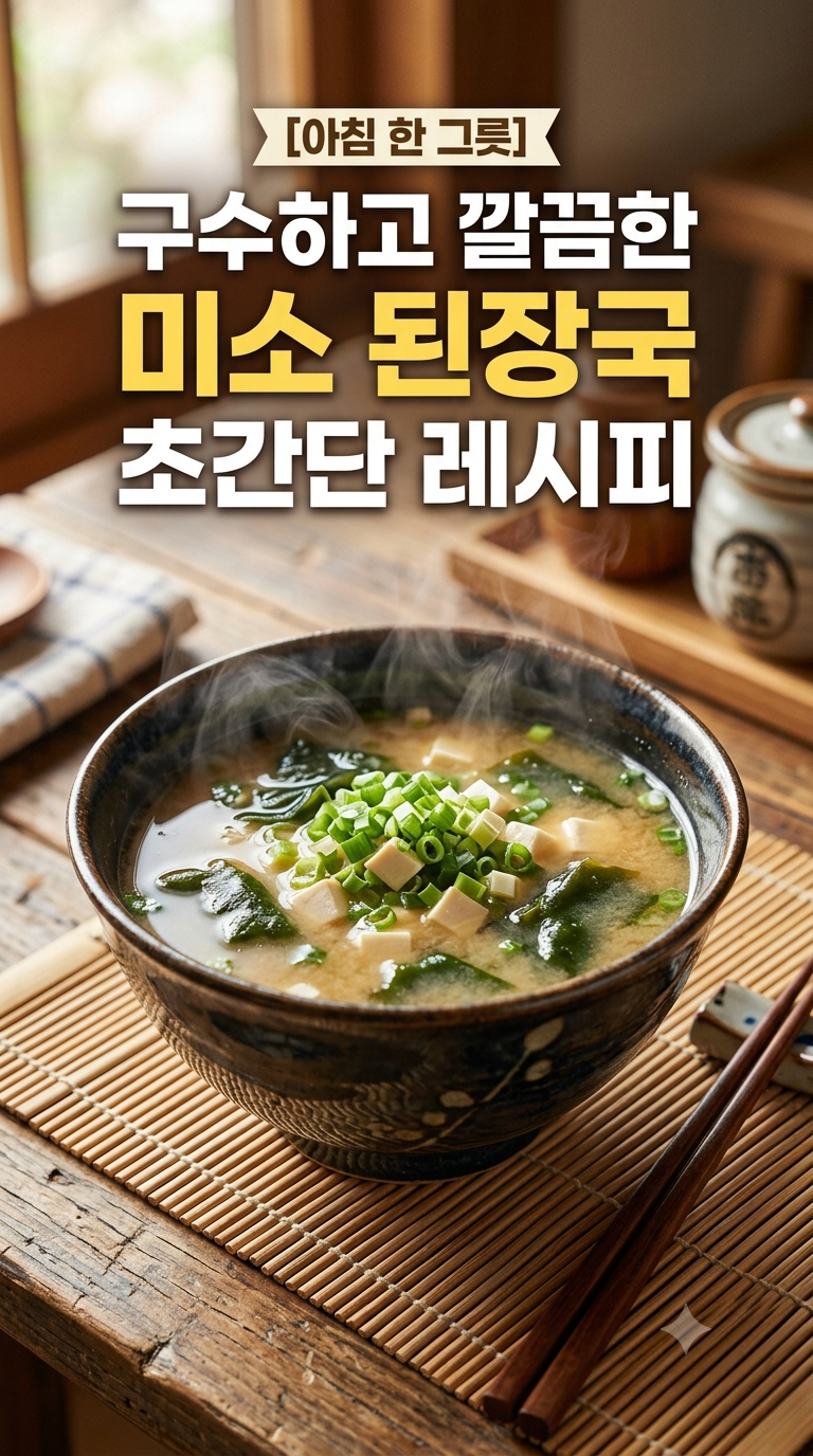 10분 완성, 깊고 진한 미소된장국 끓이는 법 (feat. 황금 비율 육수 꿀팁)
