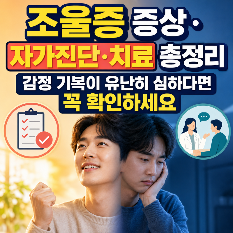 조울증 증상·자가진단·치료 총정리 | 감정 기복이 유난히 심하다면 꼭 확인하세요