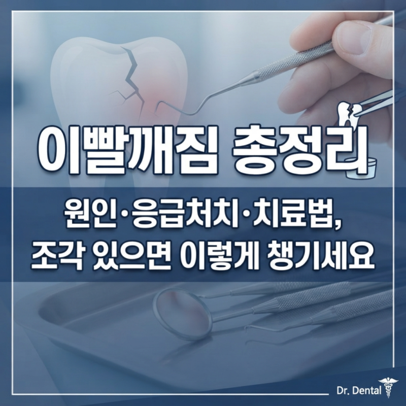 이빨깨짐 총정리 | 원인·응급처치·치료법, 조각 있으면 이렇게 챙기세요