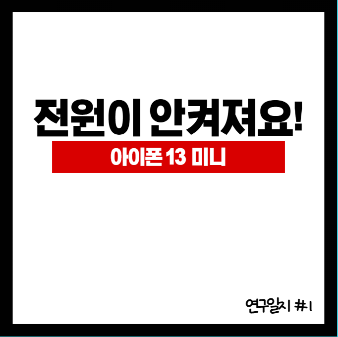 아이폰 13 미니 먹통 (벽돌 현상)