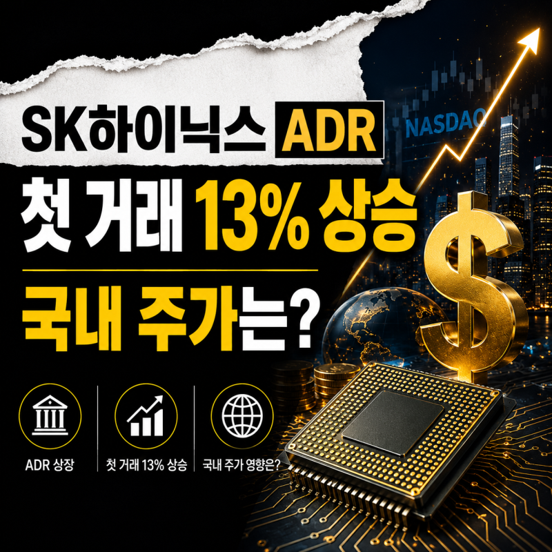 SK하이닉스 ADR 상장 | 첫 거래 13% 급등, 국내 주가도 오를까? 핵심 총정리