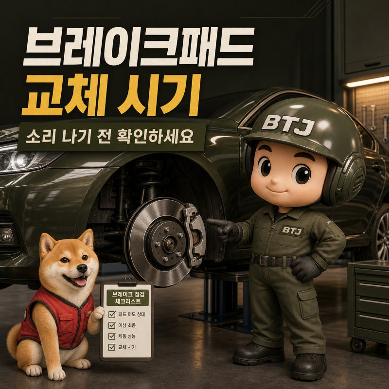 브레이크패드 교체 시기 소리 나기 전에 확인해야 합니다