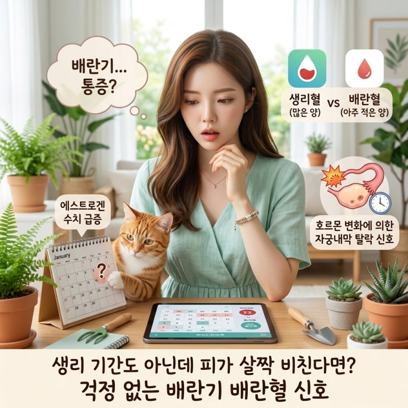 생리 기간도 아닌데 피가 살짝 비친다면? 걱정 없는 배란기 배란혈 신호