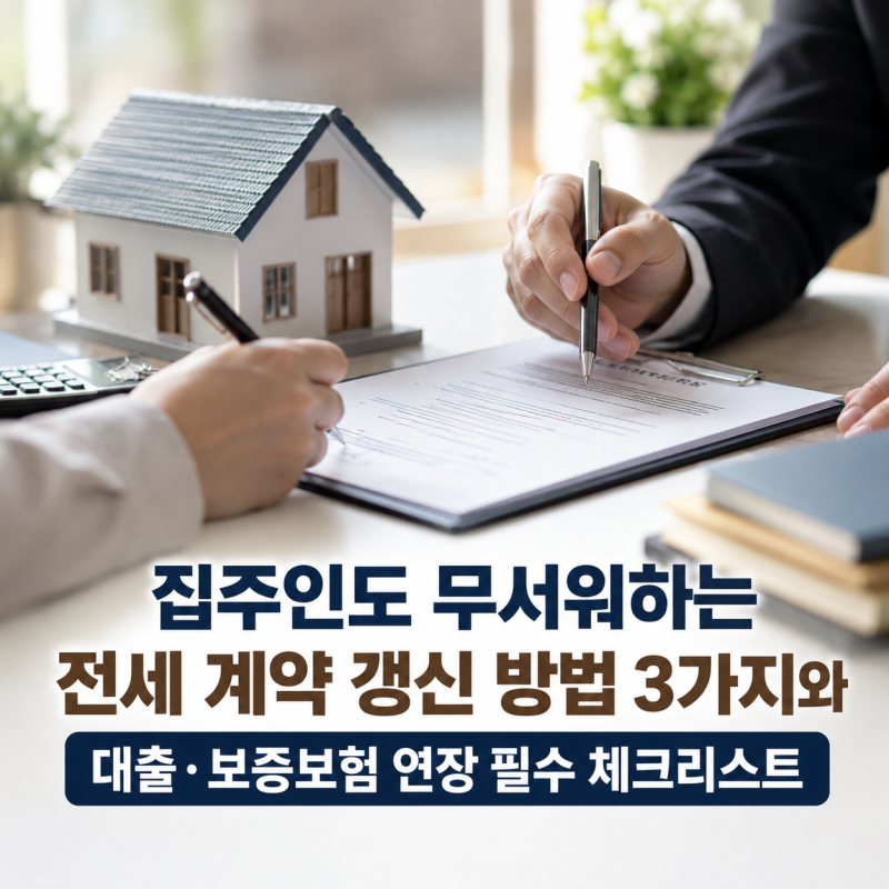 집주인도 무서워하는 전세 계약 갱신 방법 3가지와 대출·보증보험 연장 필수 체크리스트