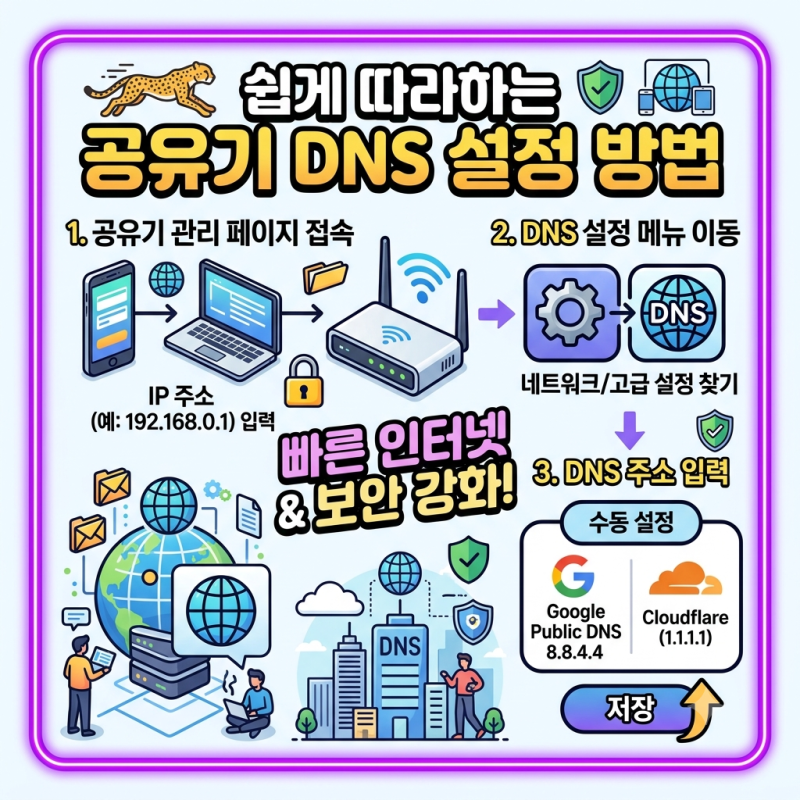 공유기 DNS 설정 방법과 추천 DNS 서버 총정리